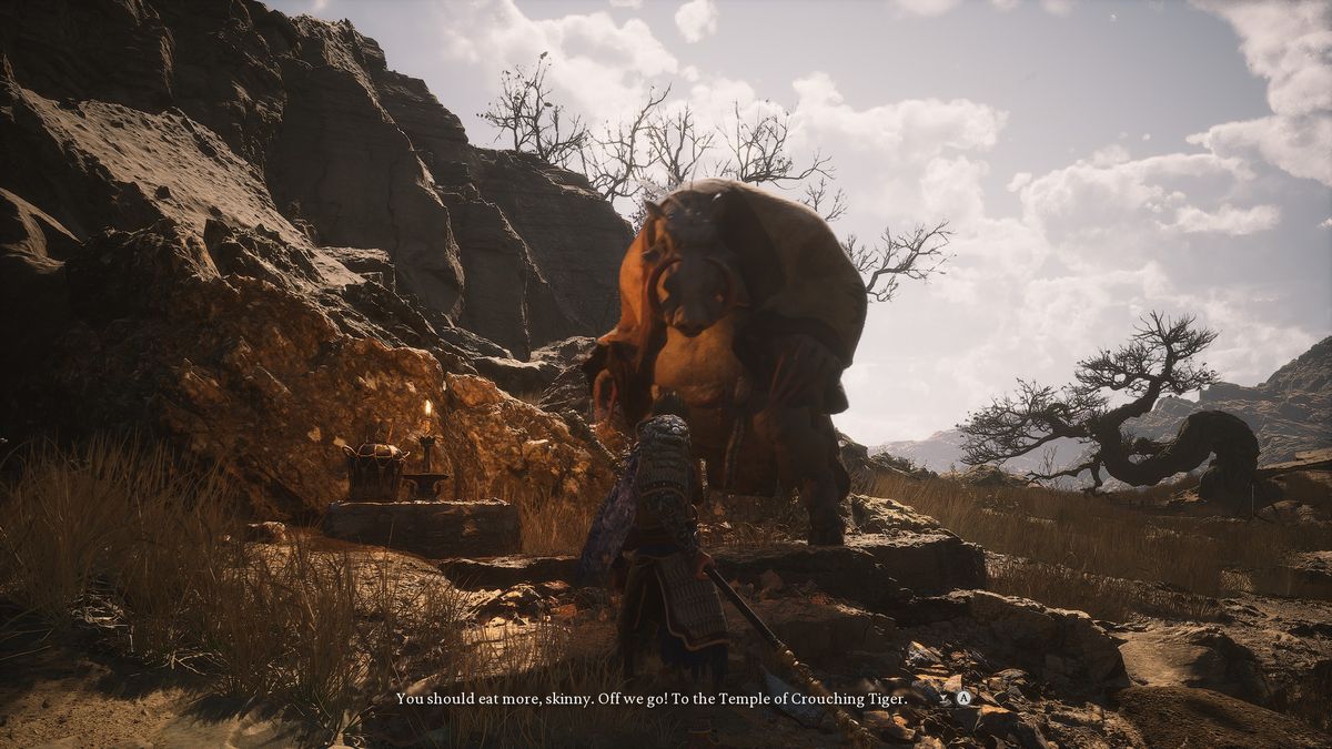 Black Myth: Wukong drunk pig looking for food