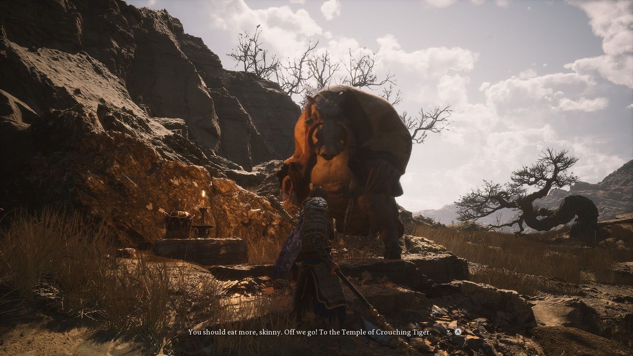 Black Myth: Wukong drunk pig looking for food