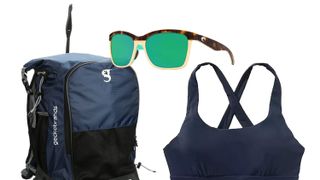 Eyewear, Personal protective equipment, Clothing, Outerwear, Sunglasses, Glasses, Vest, Bag,