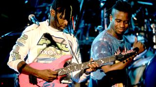 Vernon Reid and Corey Glover of Living Colour perform, 11/8/90.
