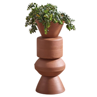 Tall Geo Terracotta Planter from Anthropologie