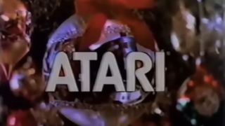 The Atari logo during the E.T. Christmas commercial.