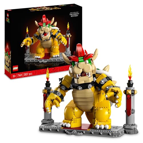 Lego Super Mario the Mighty Bowser, 3d Model Building Kit, Collectible Posable Character Figure With Battle Platform, Memorabilia Gift Idea Set for Adults and Teens 71411