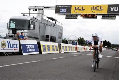 Rohan Dennis (Australia) finished in second place