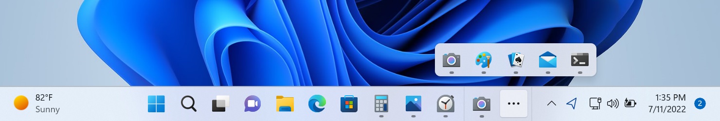 Taskbar Overflow UI