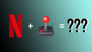 Netflix logo plus the joystick emoji equals question marks.