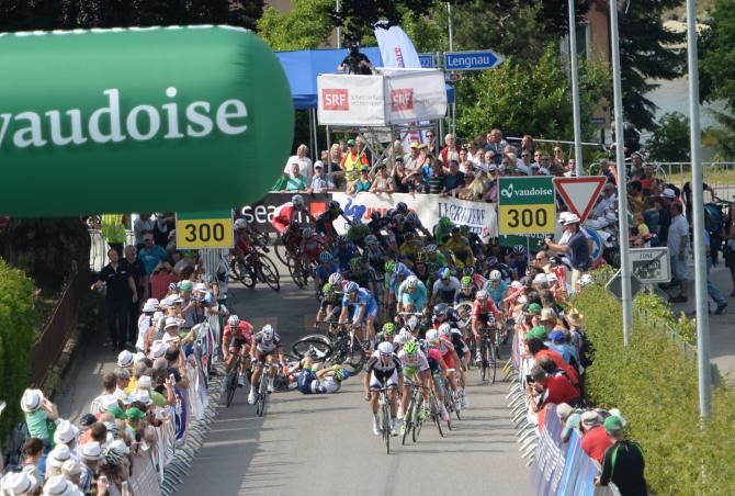 Mark Cavendish and Matt Goss hit the deck
