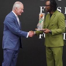 King Charles appears at BFC Awards to present award to Labrum London