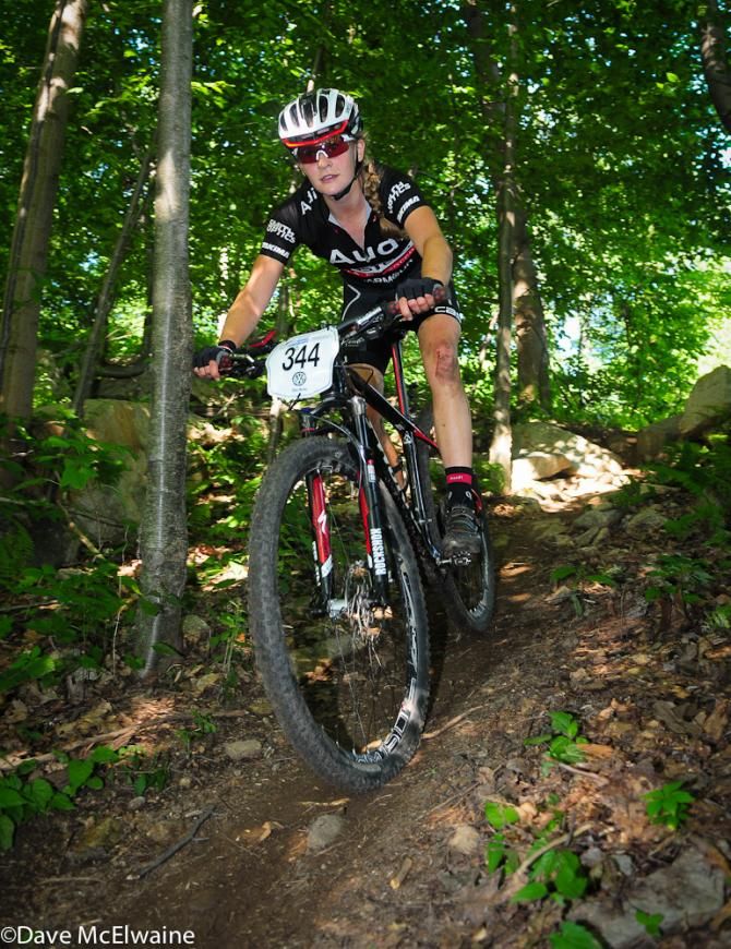 Cassie Ross having descending through the trees