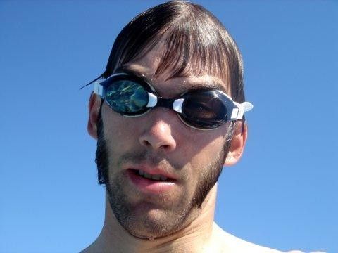 Put a bike racer in a pool and this is what you come out with