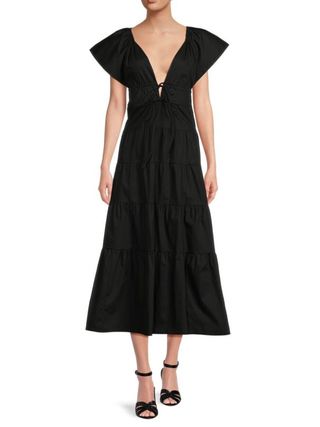 CAARA, Fallen Tiered a Line Midi Dress