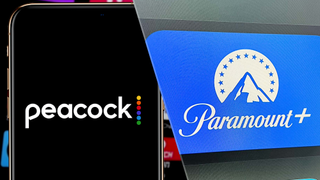 Peacock and Paramount Plus logos side by side