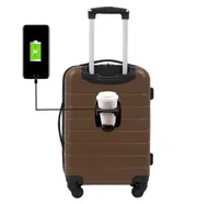 Wrangler Smart Luggage Set with Cup Holder and USB Port