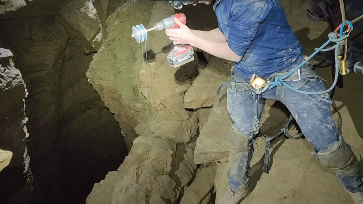 A screen shot of the device used to winch a GoPro down to the deepest pit in the U.S