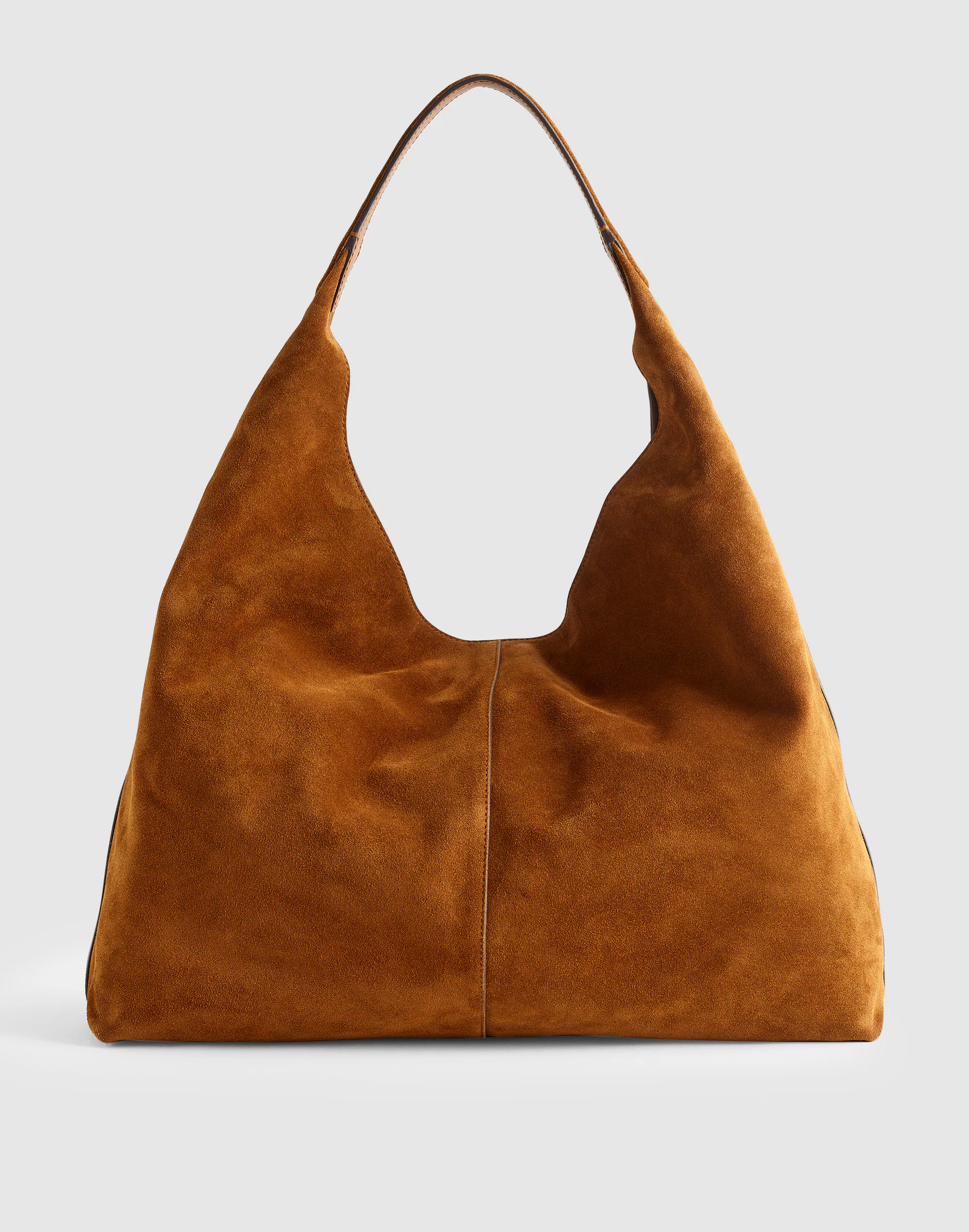 The Mylie Large Shoulder Bag in Italian Suede