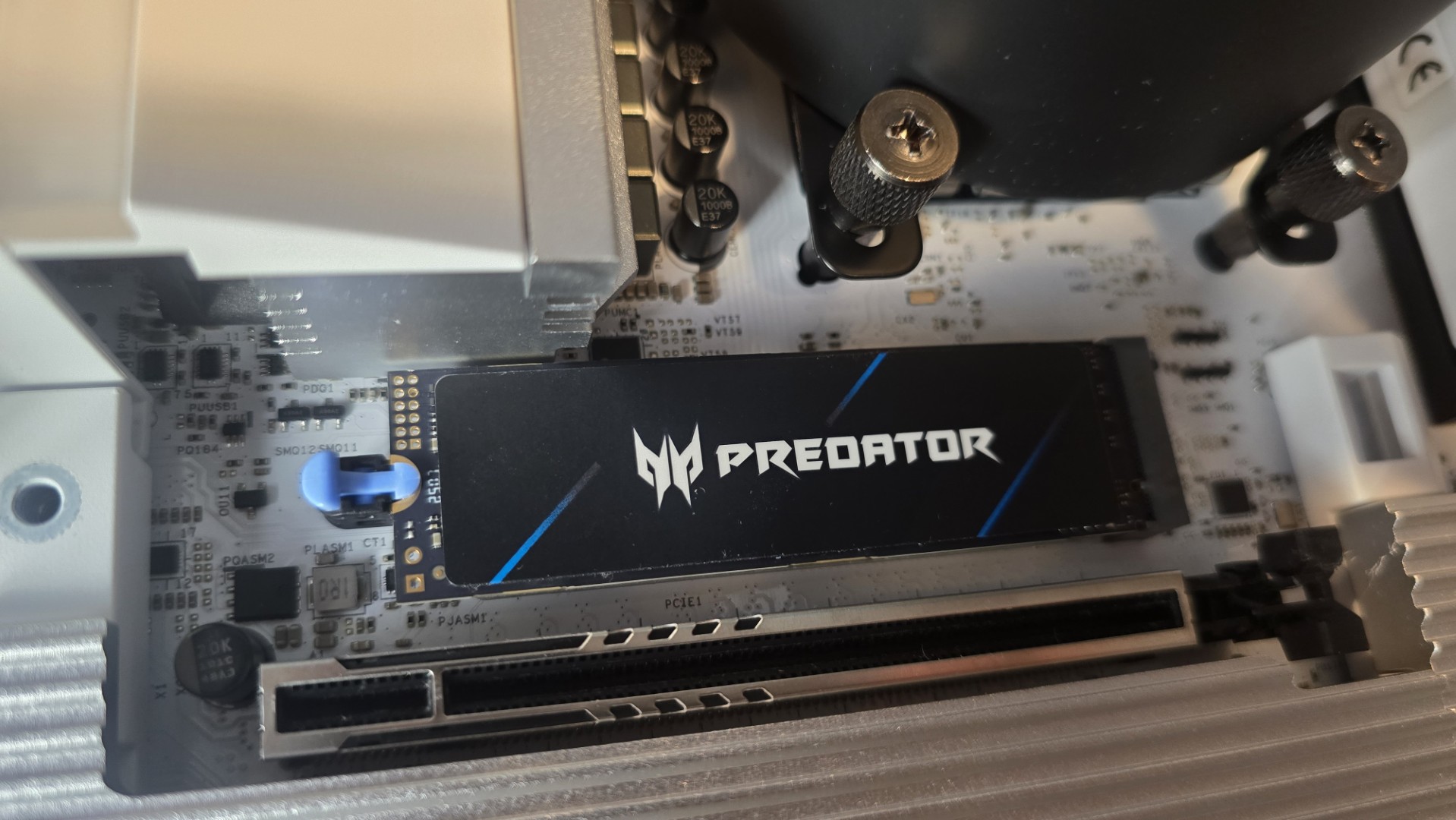 An Acer SSD on a desk and ready to be installed in a gaming PC.