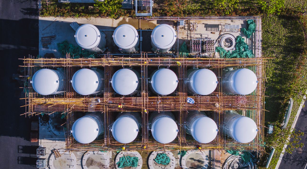 New Green Hydrogen Tank construction site.