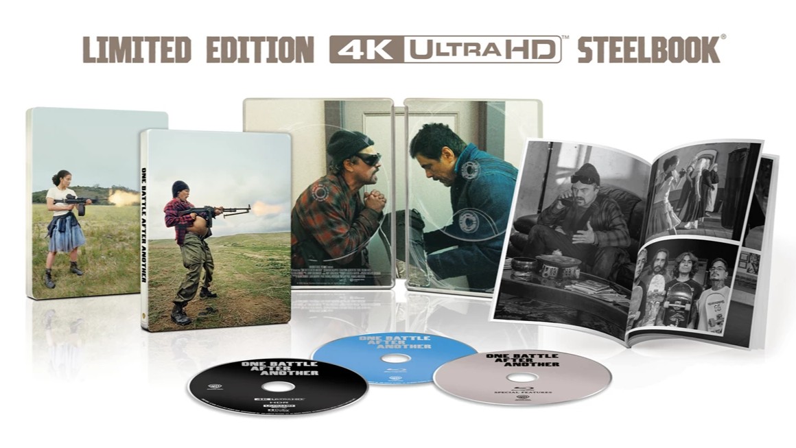 Steelbook of One Battle After Another on a white background.