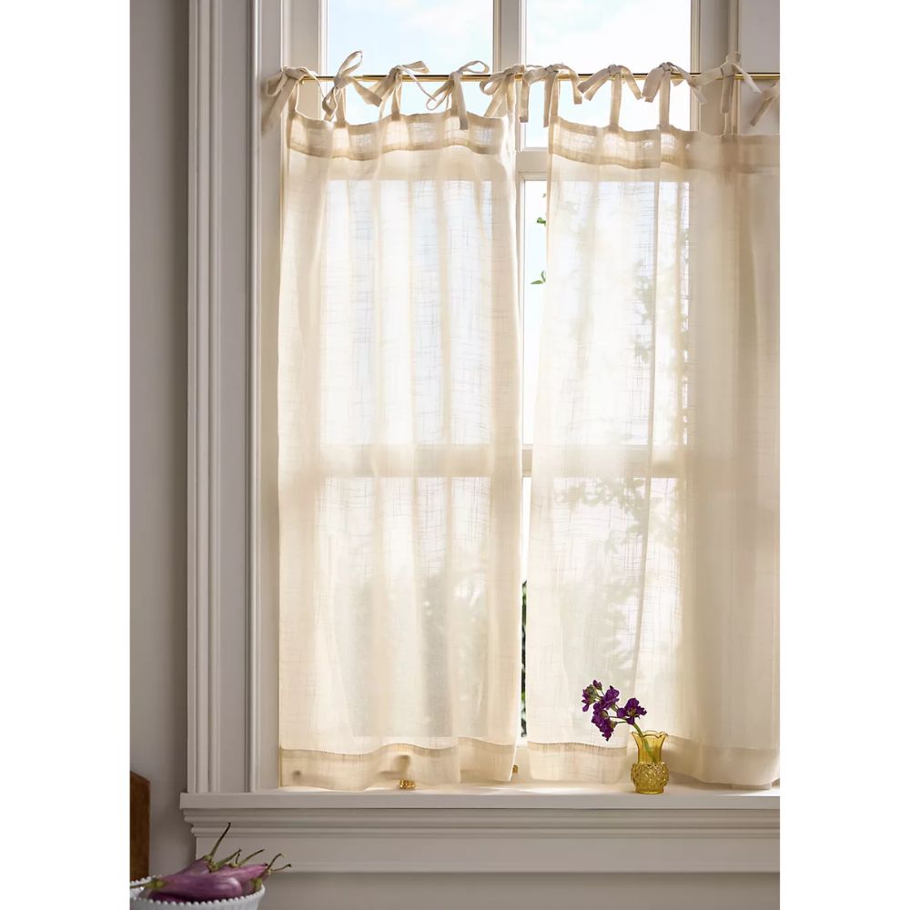 Lena Sheer Woven Caf&amp;eacute; Curtains