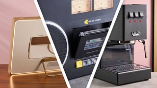 A three-part image split between the Pexar Starlight Digital Picture Frame, the We Are Rewind GB-001 and the Gaggia Classic E24 Evo Pro.