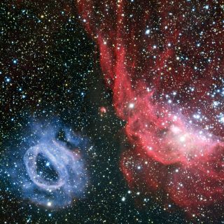 Two Gas Clouds in the Large Magellanic Cloud