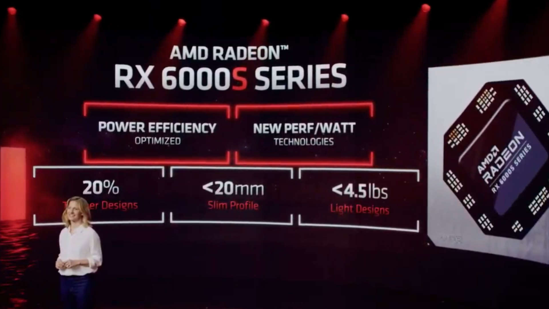 AMD's Laura Smith talking about the new RX 6000 series mobile GPUs