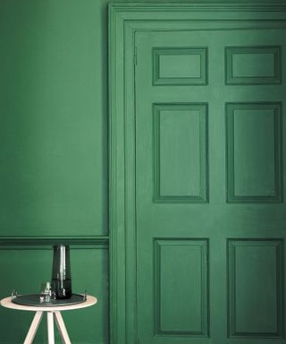 Emerald colored door