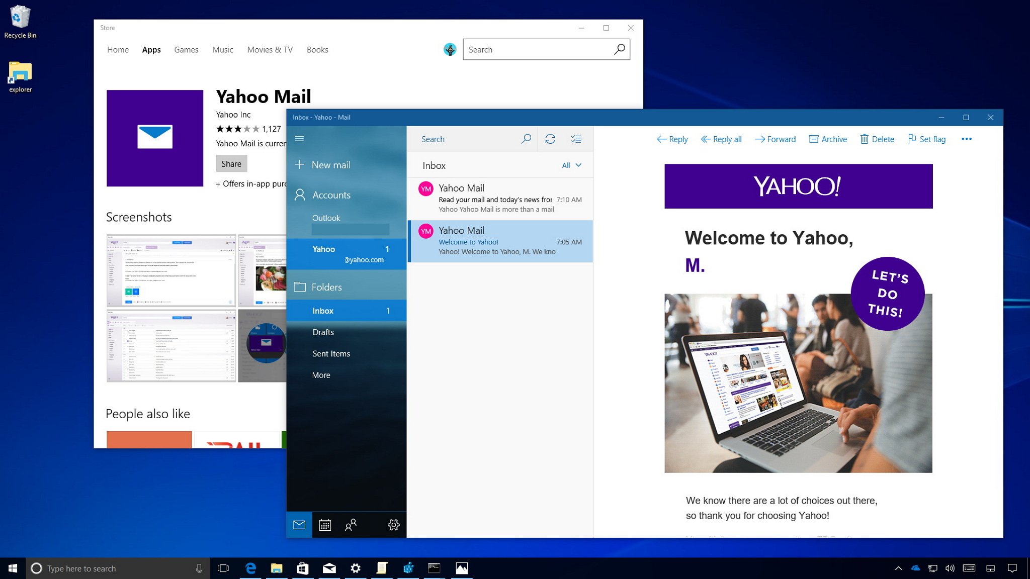 How to set up a Yahoo email account in the Mail app on Windows 10