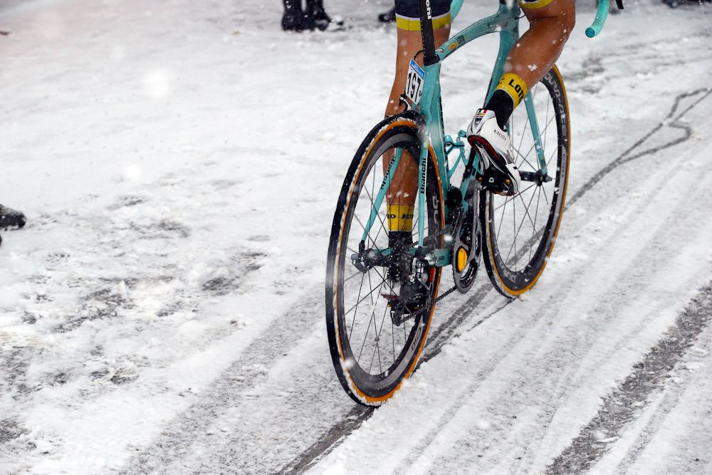 Conditions at the top of the climb.