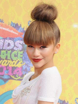 Actress Zendaya arrives at Nickelodeon's 27th Annual Kids' Choice Awards at USC Galen Center on March 29, 2014 in Los Angeles, California.