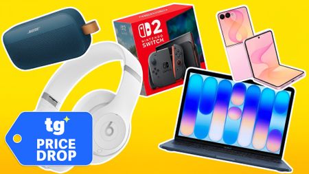 Collage of tech items on sale at Best Buy