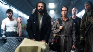 Daveed Diggs and Jennifer Connely in Snowpiercer
