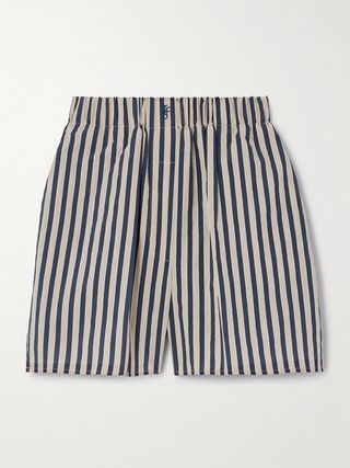 Lui Striped Cotton-Blend Poplin Shorts