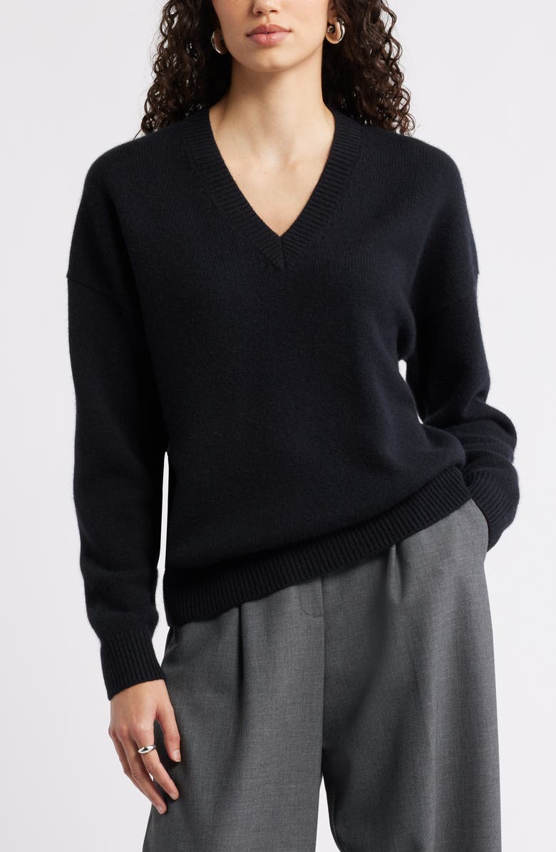 V-Neck Wool &amp;amp; Cashmere Sweater