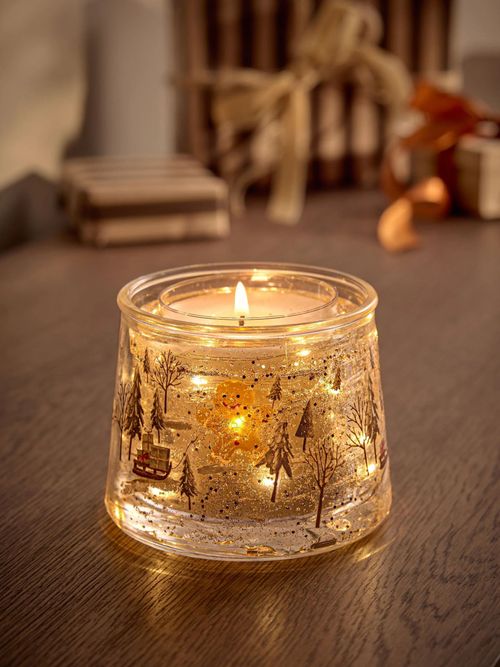 Gingerbread Natural 1 Wick Light Up Candle