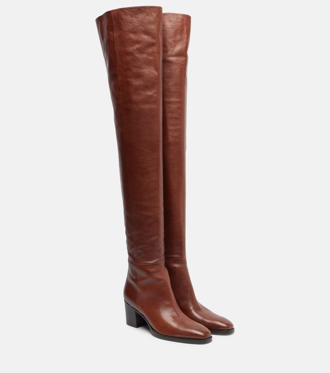 Saint Laurent, Odeon Leather Over-The-Knee Boots