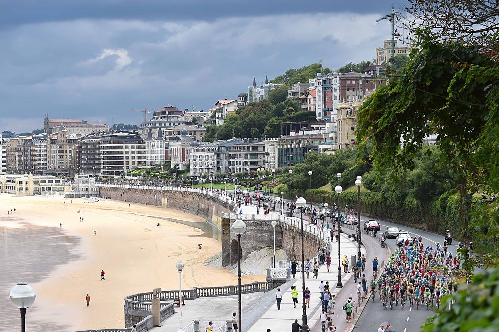 The coastline in San Sebastian