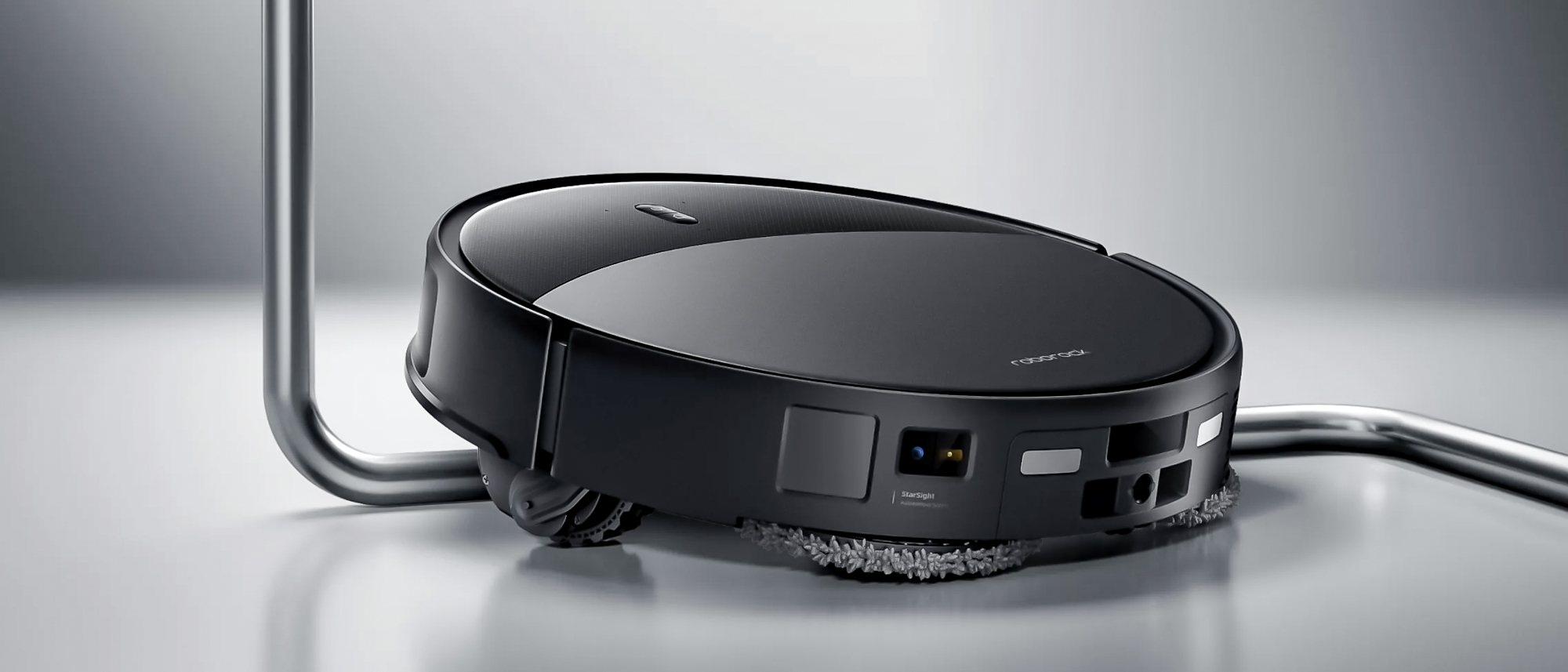 Roborock Saros 20 robot vacuum in an apartment
