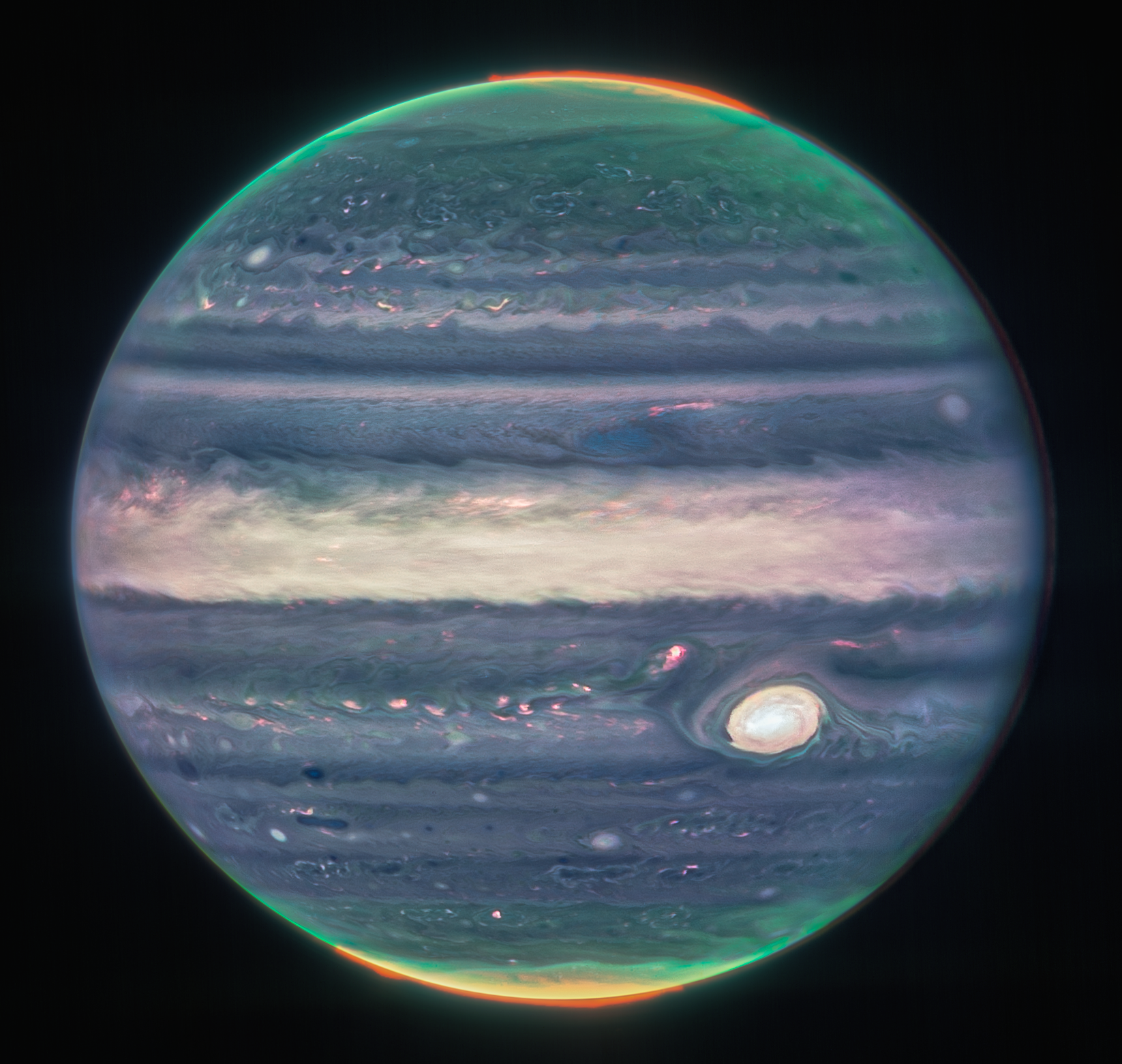 image of jupiter in infrared light