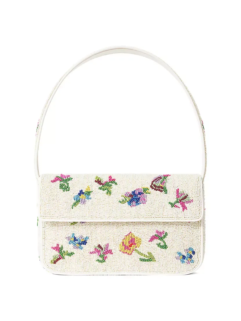 Tommy Floral Beaded Shoulder Bag