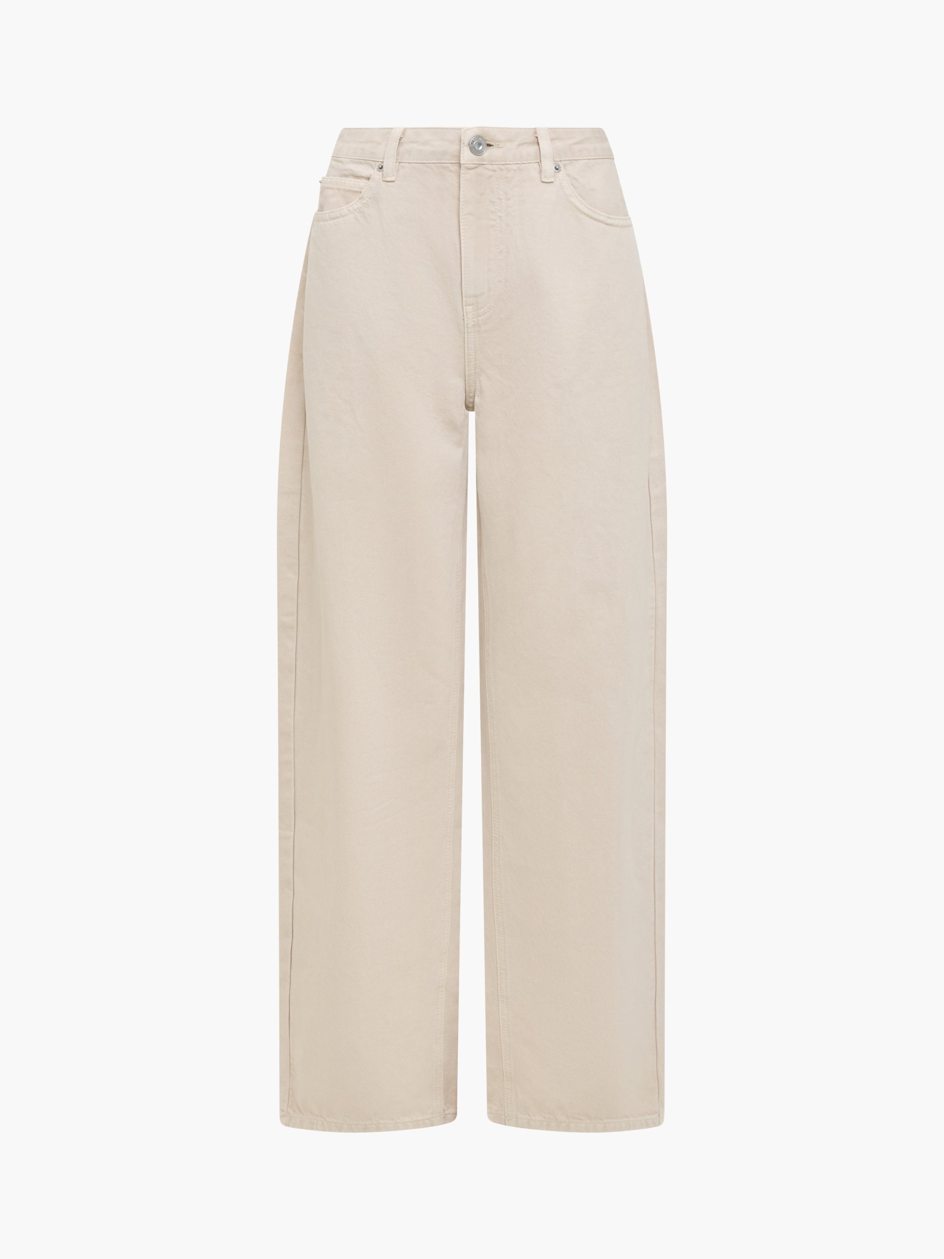 Misa Relaxed Cream Curved Leg Jeans