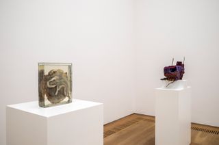 Installation view of 'Alexandra Bircken: A–Z', which features a 2017 untitled sculpture