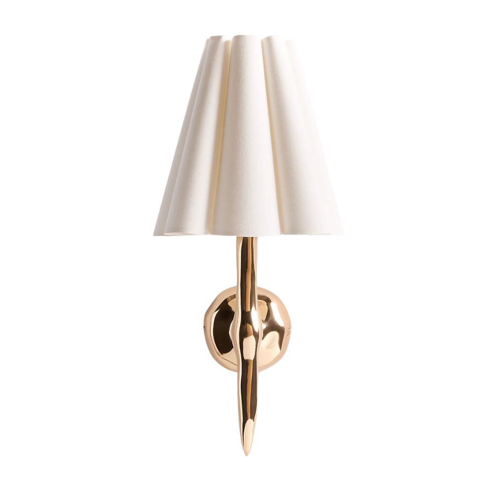 Colette Hammered Brass Wall Sconce Light