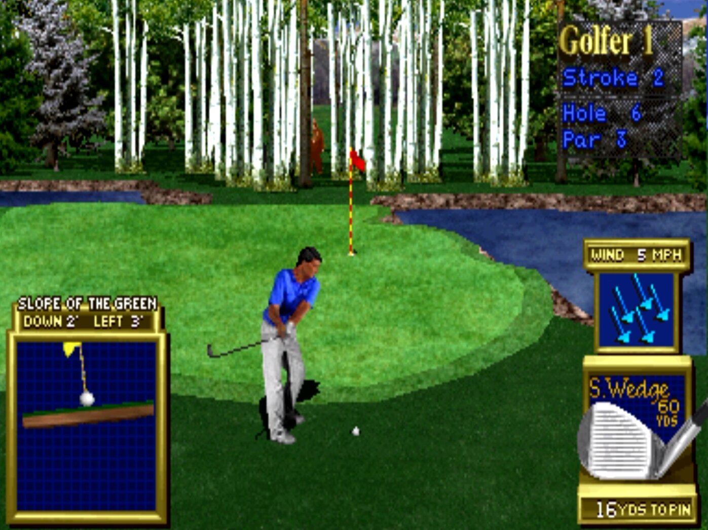Something lurks in the woods in Golden Tee '99