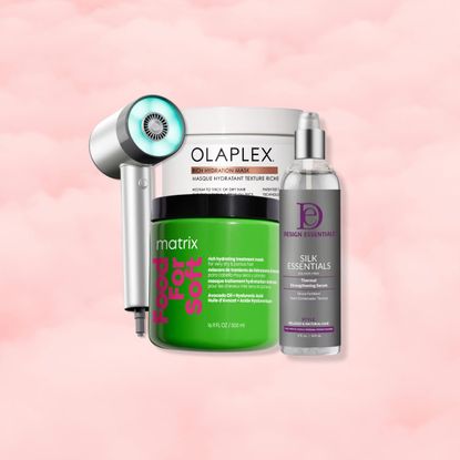 an edit of various hair products