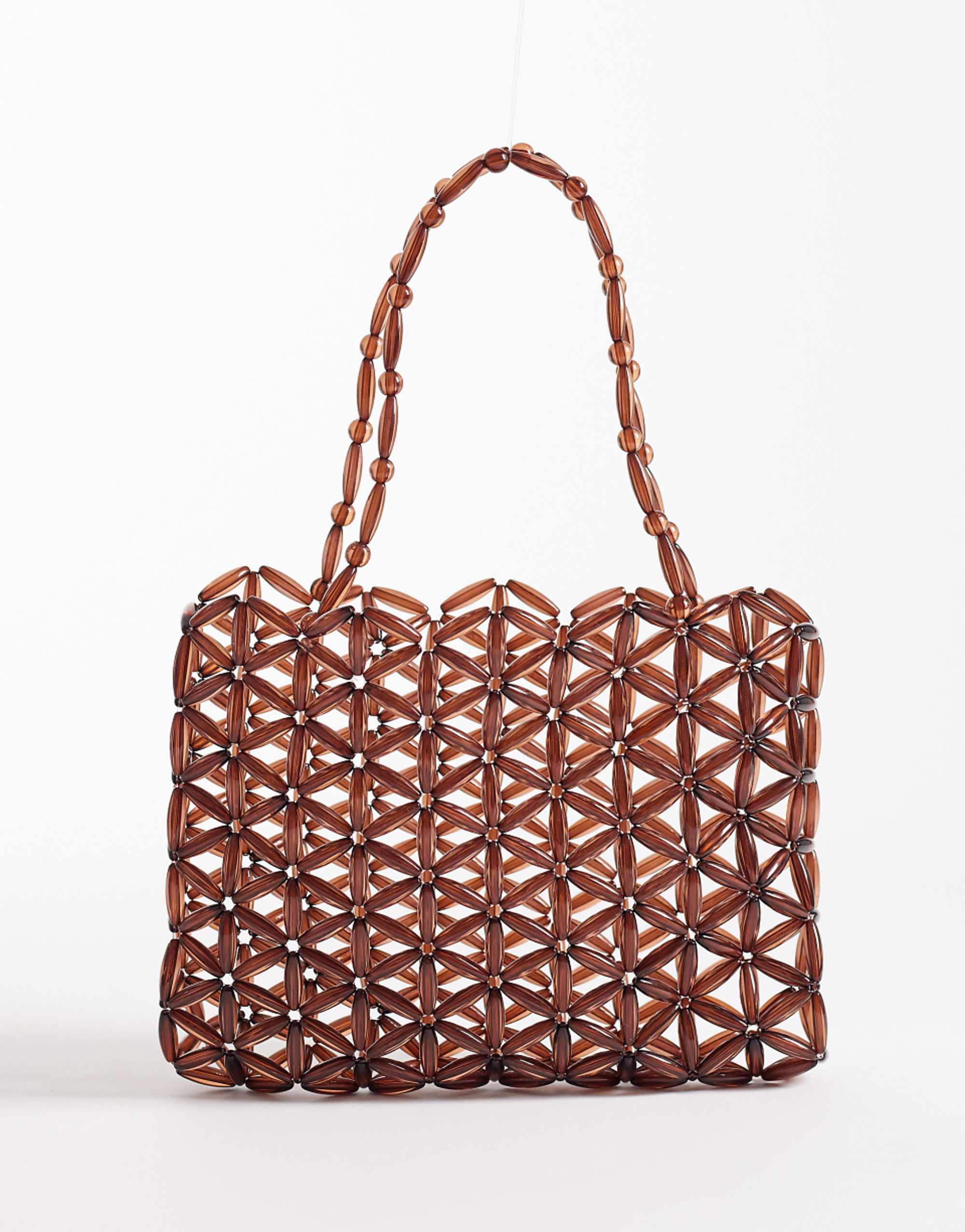 Asos Design Resin Bead Clutch Bag in Tort