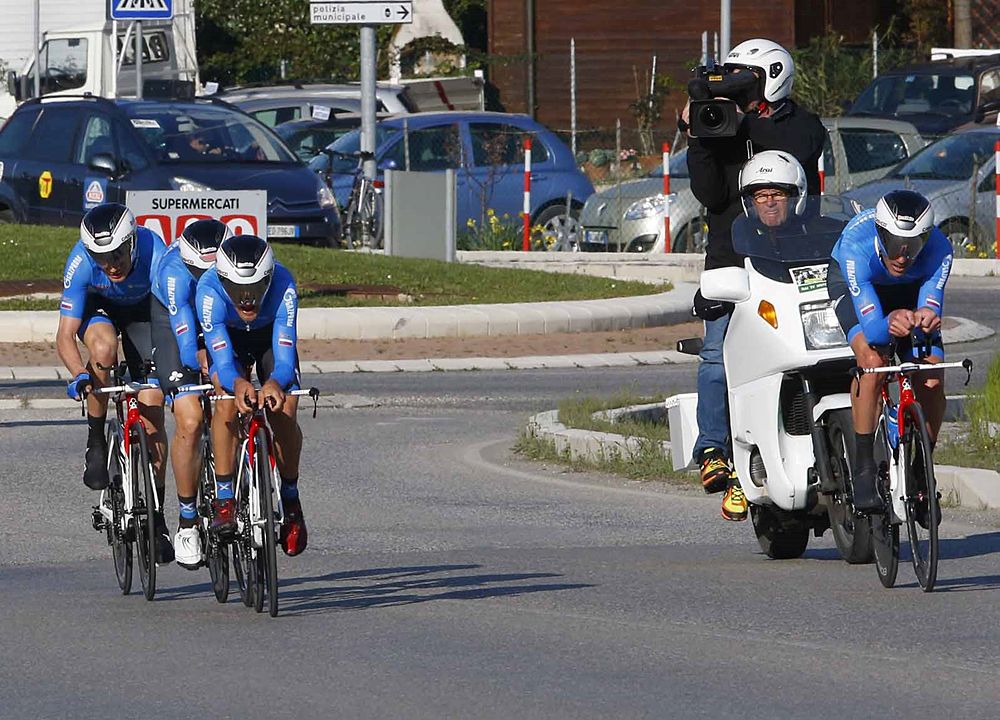 Gazprom-RusVelo win stage 1b team time trial at Coppi e Bartali