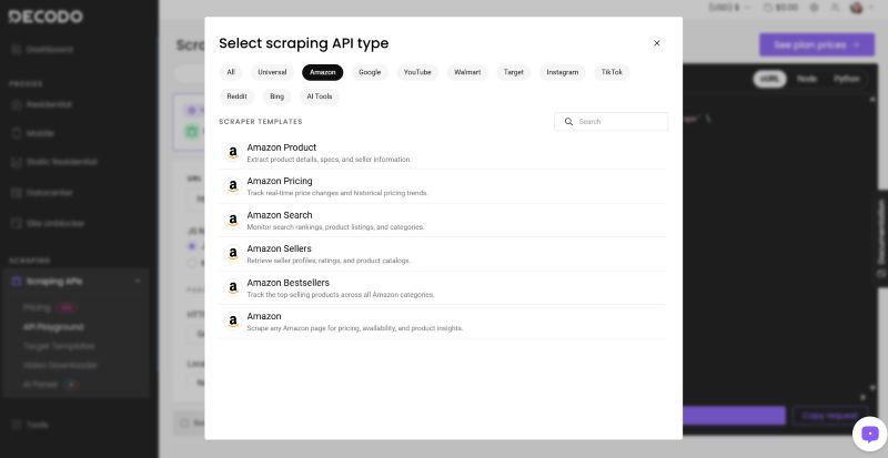 Decodo scraping