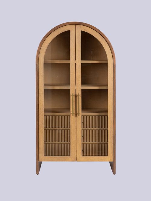Linn Display Cabinet, Light Mango Wood