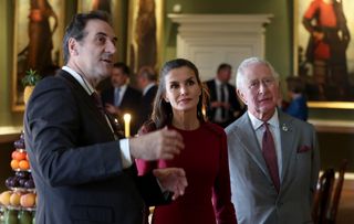 Prince Charles, Prince of Wales, and Spain's Queen Letizia visit Auckland Castle